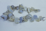 CTD1555 Top drilled 18*25mm - 30*45mm freeform blue lace agate slab beads