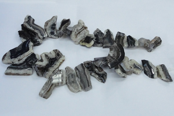 CTD1556 Top drilled 18*25mm - 30*45mm freeform blue lace agate slab beads