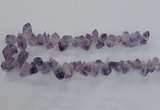 CTD1642 Top drilled 10*20mm - 15*25mm faceted nuggets amethyst beads