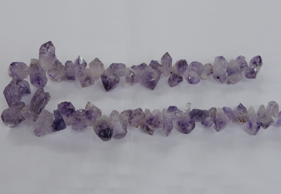 CTD1642 Top drilled 10*20mm - 15*25mm faceted nuggets amethyst beads