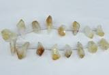 CTD1645 Top drilled 15*20mm - 18*35mm faceted nuggets citrine beads