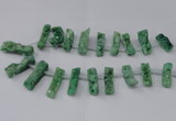 CTD1654 Top drilled 10*20mm - 15*40mm freeform druzy agate beads