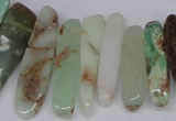 CTD1657 Top drilled 6*20mm - 8*50mm sticks Australia chrysoprase beads