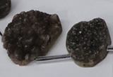 CTD1673 Top drilled 18*25mm - 25*35mm freeform druzy agate beads