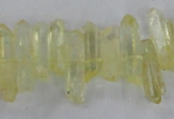 CTD1690 Top drilled 5*15mm - 7*35mm sticks dyed white crystal beads