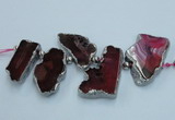 CTD1729 Top drilled 25*35mm - 30*45mm freeform agate slab beads