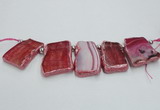 CTD1732 Top drilled 25*35mm - 30*45mm freeform agate slab beads