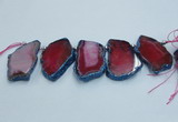 CTD1742 Top drilled 25*35mm - 35*50mm freeform agate slab beads