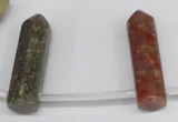 CTD1807 Top drilled 10*30mm - 10*32mm sticks unakite beads