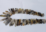 CTD1917 Top drilled 6*20mm - 10*60mm sticks montana agate beads