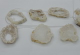 CTD1975 Top drilled 40*45mm - 50*60mm freeform druzy agate beads