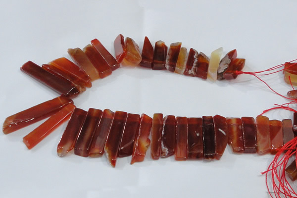 CTD1983 Top drilled 8*25mm - 10*50mm sticks agate gemstone beads