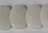 CTD20 Top drilled 20*30mm oval white stone beads wholesale