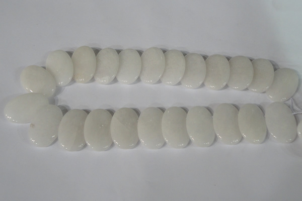 CTD20 Top drilled 20*30mm oval white stone beads wholesale