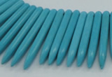 CTD2023 Top drilled 5*20mm - 5*45mm sticks turquoise beads