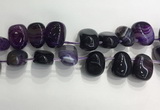 CTD2122 Top drilled 15*25mm - 18*25mm freeform agate beads