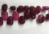 CTD2123 Top drilled 15*25mm - 18*25mm freeform agate beads