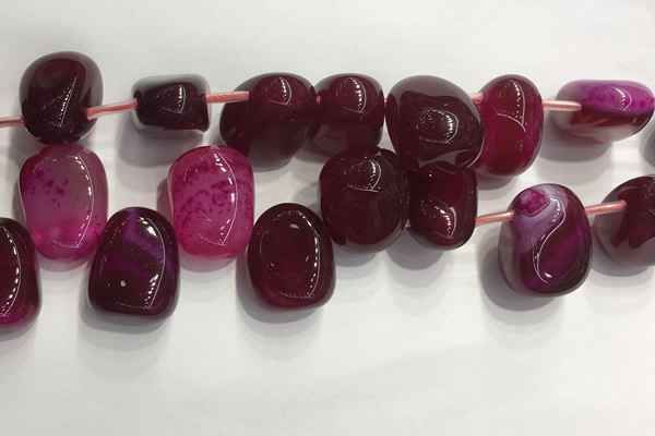 CTD2123 Top drilled 15*25mm - 18*25mm freeform agate beads