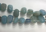 CTD2126 Top drilled 15*25mm - 18*25mm freeform agate beads