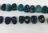 CTD2127 Top drilled 15*25mm - 18*25mm freeform agate beads