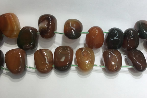 CTD2130 Top drilled 15*25mm - 18*25mm freeform agate beads