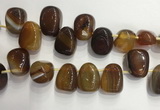 CTD2131 Top drilled 15*25mm - 18*25mm freeform agate beads