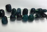 CTD2134 Top drilled 15*25mm - 18*25mm freeform agate beads