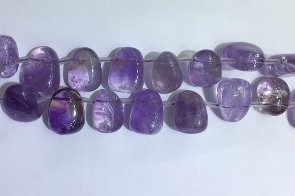 CTD2141 Top drilled 15*25mm - 18*25mm freeform amethyst beads