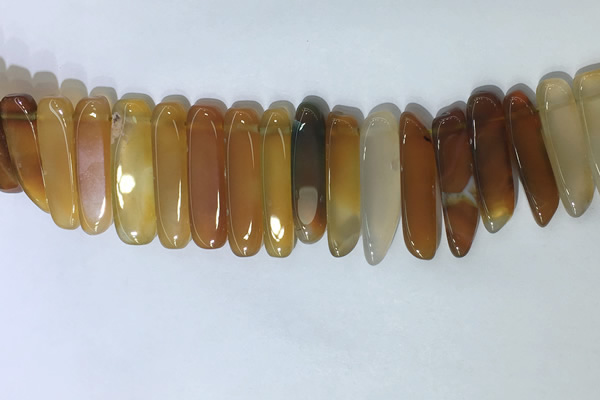 CTD2162 Top drilled 8*20mm - 10*40mm sticks agate gemstone beads