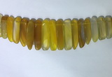 CTD2163 Top drilled 8*20mm - 10*40mm sticks agate gemstone beads