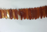 CTD2167 Top drilled 8*20mm - 10*40mm sticks agate gemstone beads