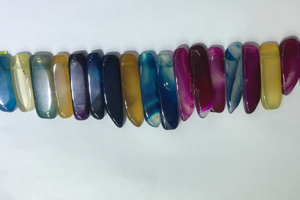 CTD2173 Top drilled 8*20mm - 10*40mm sticks agate gemstone beads