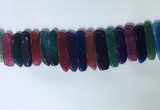 CTD2175 Top drilled 8*20mm - 10*40mm sticks agate gemstone beads