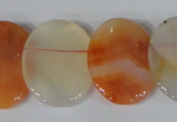 CTD22 Top drilled 20*30mm oval agate gemstone beads wholesale