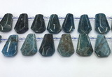 CTD2276 Top drilled 16*28mm - 20*30mm faceted freeform apatite beads