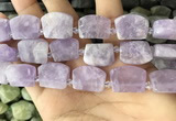 CTD2282 Top drilled 15*20mm - 17*23mm freeform lavender amethyst beads