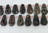 CTD2351 Top drilled 16*18mm - 20*30mm freeform red snowflake obsidian beads