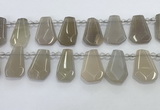 CTD2362 Top drilled 16*18mm - 20*30mm faceted freeform moonstone beads