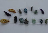 CTD2507 Top drilled 15*20mm - 25*35mm freeform druzy agate beads