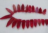 CTD2512 Top drilled 15*25mm - 16*50mm sticks agate gemstone beads