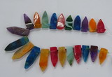 CTD2515 Top drilled 15*25mm - 16*50mm sticks agate gemstone beads