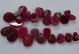 CTD2551 Top drilled 18*25mm - 30*40mm freeform agate gemstone beads