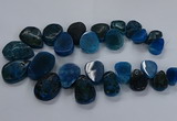 CTD2552 Top drilled 18*25mm - 30*40mm freeform agate gemstone beads