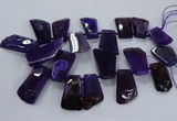 CTD2557 Top drilled 20*35mm - 30*45mm freeform agate gemstone beads