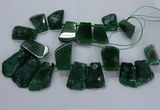 CTD2560 Top drilled 20*35mm - 30*45mm freeform agate gemstone beads