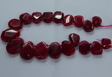 CTD2587 Top drilled 20*25mm - 30*40mm faceted freeform agate beads