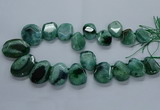 CTD2589 Top drilled 20*25mm - 30*40mm faceted freeform agate beads