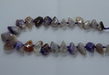 CTD2594 Top drilled 15*20mm - 25*35mm faceted freeform agate beads