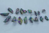 CTD2633 Top drilled 10*25mm - 20*45mm nuggets plated druzy quartz beads