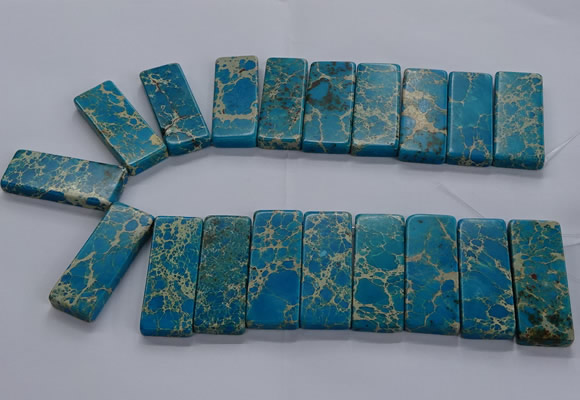 CTD2661 Top drilled 18*45mm - 20*48mm rectangle sea sediment jasper beads